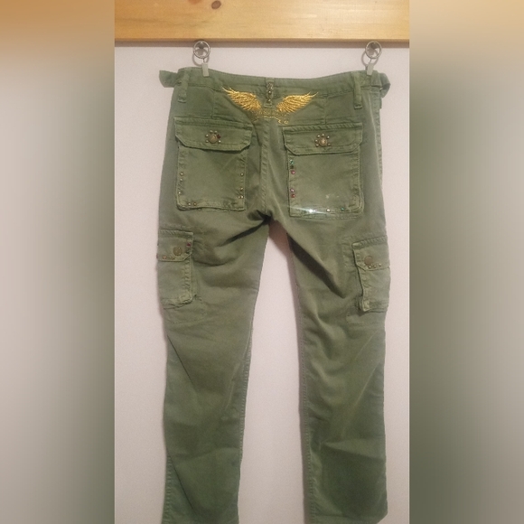 Robin's Jean Embellished Military Cargo Style pants - Picture 3 of 16